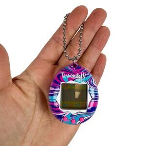 Tamagotchi Bandai Pink Purple Keychain Electronic Toy - NEEDS BATTERY